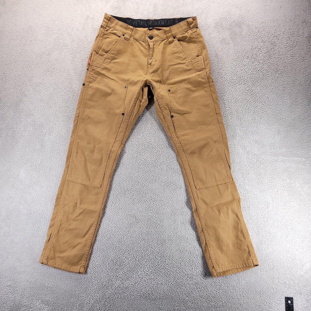 Dovetail Workwear Pants Womens 10 Brown Maven X Carpenter Slim Stretch 32x32